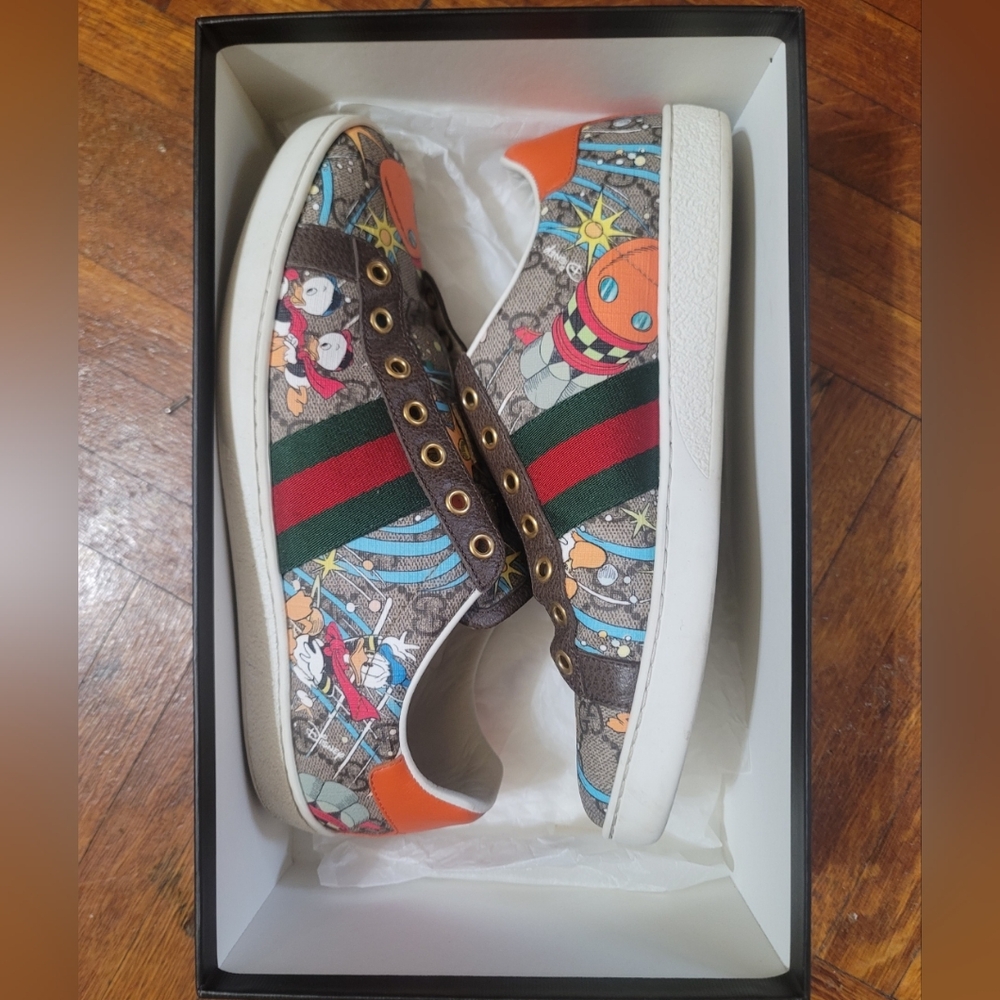 Disney Ace X GUCCI DEWEY, HUEY, LOUIE Womens size EU 39 US 8.5